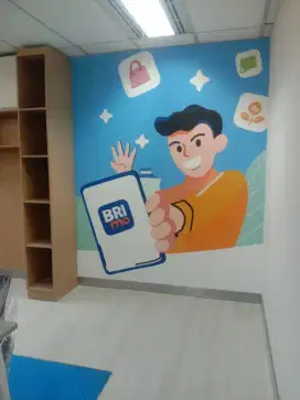 Lukis dinding/mural buat kantor,sekolah,rumah dll