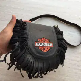 Harley Davidson hip sling bag leather tas