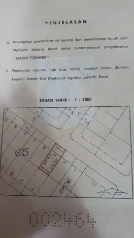 Dijual tanah murah banget di pinggir jalan yg strategis