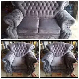 Service sofa ganti kulit bahan kain dan lainya
