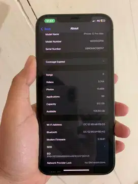 Iphone 12 Promax 512gb ex Inter