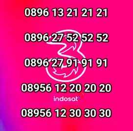 Kartu three nomer cantik