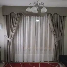 Pasang gordyn gorden murah vertikal roll blind jasa wallpaper dinding