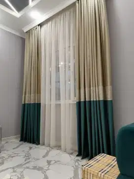 Pasang gordyn gorden murah vertikal roll blind jasa wallpaper dinding