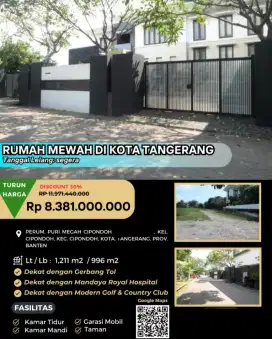 Dijual Rumah Puri Megah Cipondoh