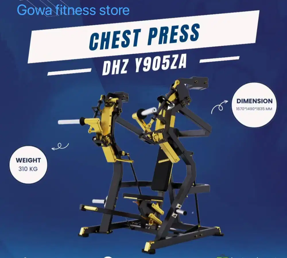 Titan Golden Hunter Chest Press Plate Loaded Machine Y905ZA Dhz