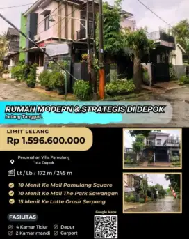 Dijual Rumah Villa Pamulang Bojongsari Depok