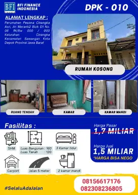 Jual Rumah Murah di Persona Cinangka jl meranti sawangan depok