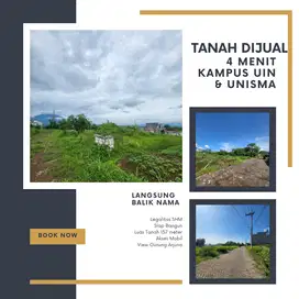 tanah dijual 4 menit dari kampus UIN dan UNISMA