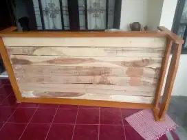 Tempat tidur UK 1m x 2 m kayu mahoni