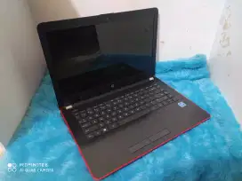 Laptop  HP 14 slim Black Red/Intel n3060 Ram 4gb+ SSD 128/siap kerja