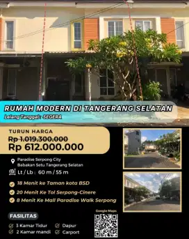 Dijual Rumah Siap Huni Paradise Serpong City