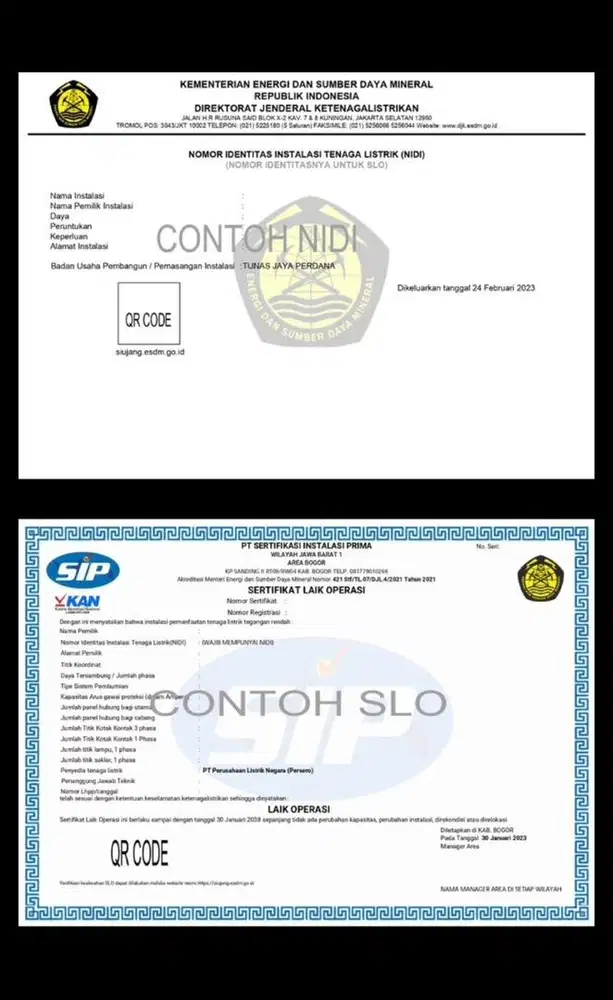 PENERBITAN SLO & NIDI - TR dan Non TR