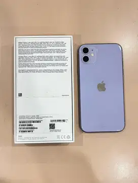Iphone 11 128gb Purple Ibox Fullset Mulus