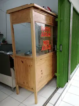 Gerobak soto + 1 set meja kursi makan