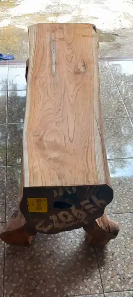 Bench meja natural bulung kayu jati utuh
