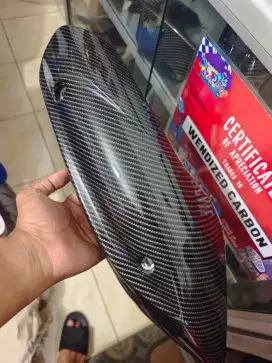 Cover tameng knalpot yamaha freeho mio gear carbon hitam
