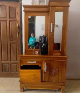 Meja Rias, Meja Kosmetik Kayu, Meja Hias, Tolet Jati, Meja Wardrobe
