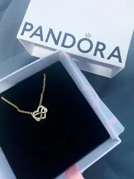 Kalung Pandora Infinity Heart Gold Plated