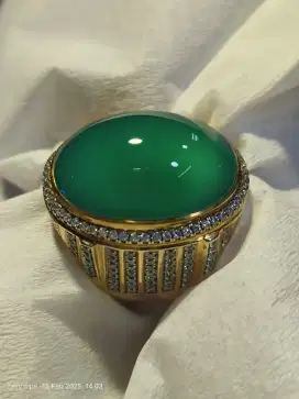 BATU BACAN HUJAU GULAU KRISTAL LARGE