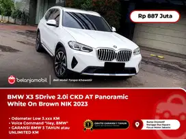 [ KM 3RB ] BMW X3 X 3 SDrive S Drive 2.0i CKD AT PUTIH White 2023 2024