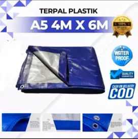 Terpal plastik serbaguna kwalitas sedang ukuran 4x6 bisarequestukuran