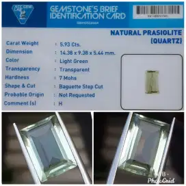 natural prasiolite quartz memo ACC lab