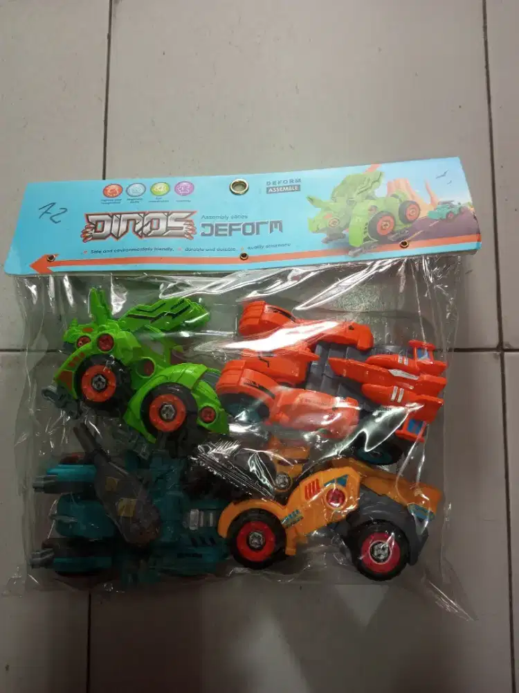 Mainan anak robot dino deform