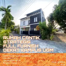 RUMAH CANTIK STRATEGIS FULL FURNISH DEKAT KAMPUS UGM