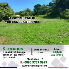 Tanah murah bawah pasar di Yeh Gangga Kedungu Tabanan