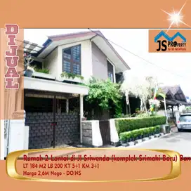 Rumah 2 Lantai di Jl Sriwenda (komplek Srimahi Baru) Bandung - DO/NS