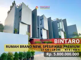 RUMAH BRAND NEW 3.5 LANTAI ADA ROOF TOP, EKSLUSIVE - BINTARO. JAKSEL