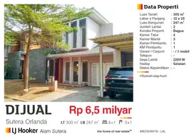 DIJUAL CEPAT  Rumah siap huni Alam Sutera  Cluster Sutera ORLANDA(LAL)