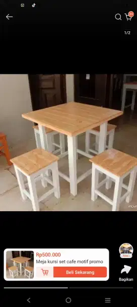 meja kursi cafe