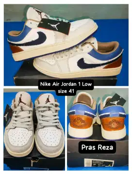 Sepatu Nike Air Jordan 1 Low size 41. Kondisi baru. Lengkap dengan dus