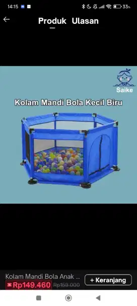 Kolam biru tanda bola