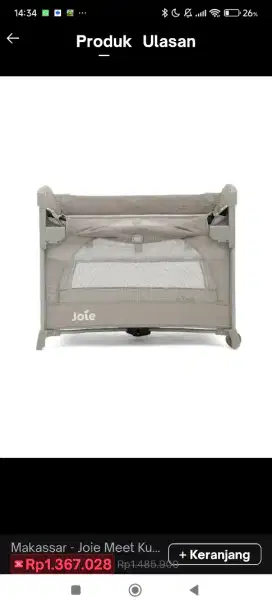 Joie Meet Kubbie Sleep Travel Cot Box Bayi