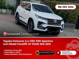 [ LOW KM ] Toyota Fortuner 2.4 VRZ TRD Sportivo Diesel Putih 2021 2022