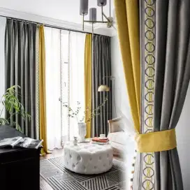 Pasang gordyn gorden murah vertikal roll blind jasa wallpaper dinding