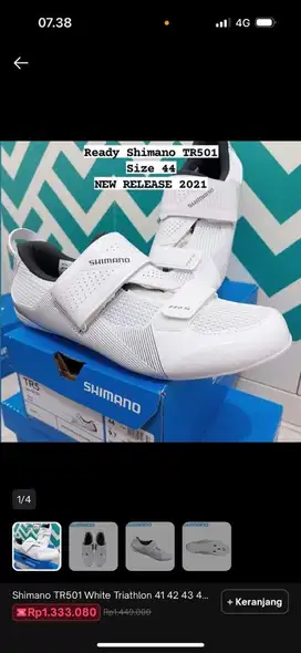 Used Sepatu Roadbike Shimano TR501