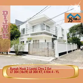 DIJUAL Rumah Hook 2 Lantai Citra 2 Ext   LT 304 (16x19) - YL