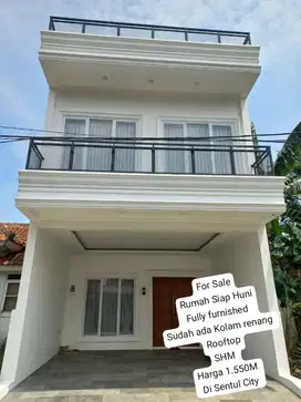 dijual rumah swimming pool view bagus di sentul city
