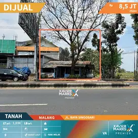V1 Dijual Cepat Tanah Nol Jalan Raya Singosari Malang