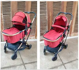 Baby Stroller/Dorongan Bayi, Merek BabyDoes, Type Pronto R, Marun