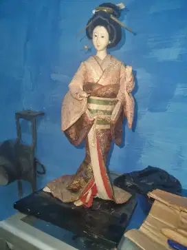 Hiasan patung geisha asli jepang