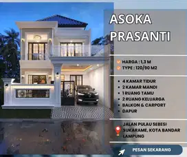 HUNIAN EKSKLUSIF 2 LANTAI MEWAH MEGAH DI BANDAR LAMPUNG