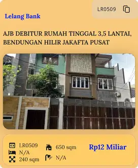 AJB DEBITUR, RUMAH 3,5 LANTAI, BENDUNGAN HILIR, JAKARTA PUSAT