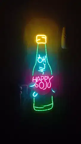 Neon Box berbentuk minuman asal Korea 100x40 cm