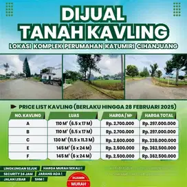 PERUM KATUMIRI, CIHANJUANG. TANAH KAVLING SHM DI BANDUNG