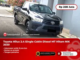 [KM ANTIK 15RB] Toyota Hilux 2.4 Single Cabin Diesel MT Hitam 2020